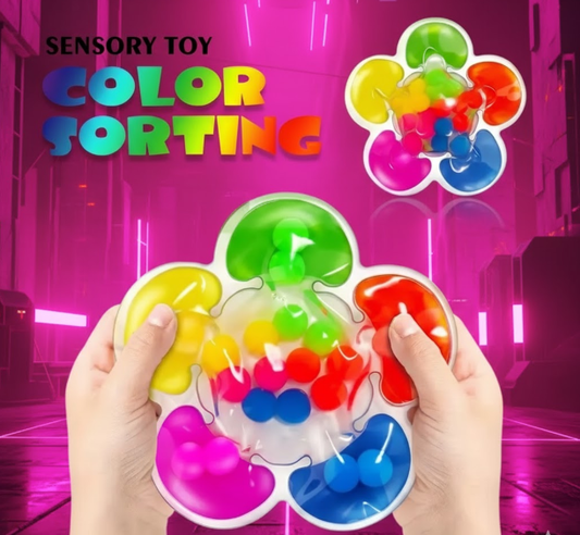 Vibrant Color Sorting Sensory Squeeze Toy