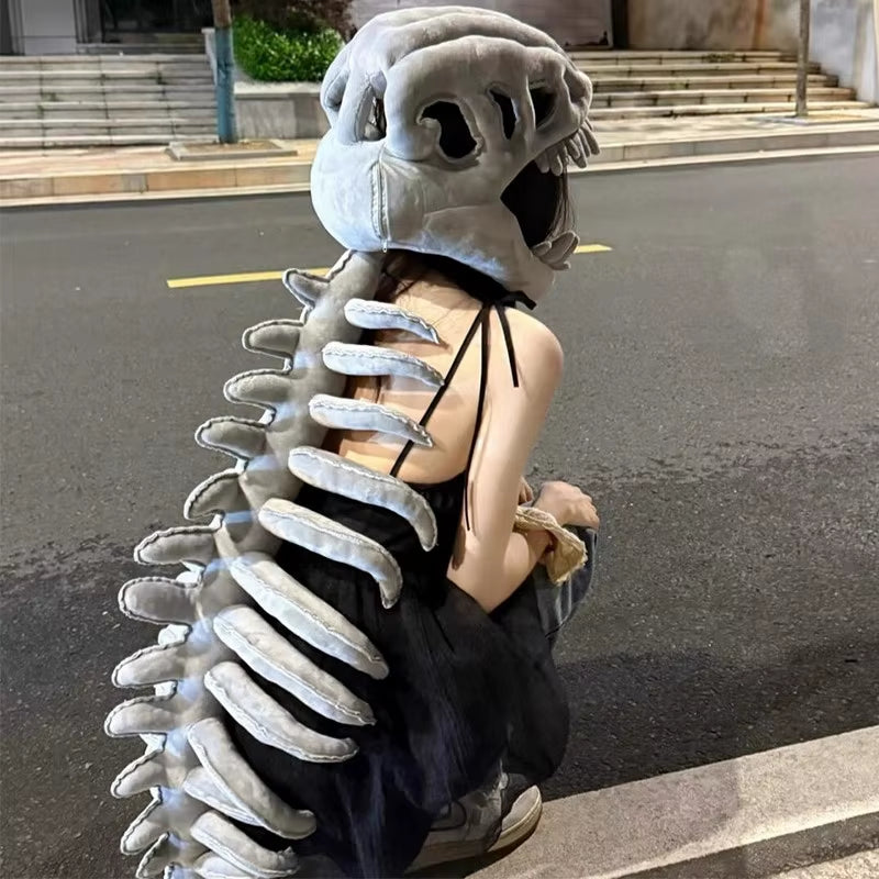 🦴 Realistic Dinosaur Skeleton Plush Costume